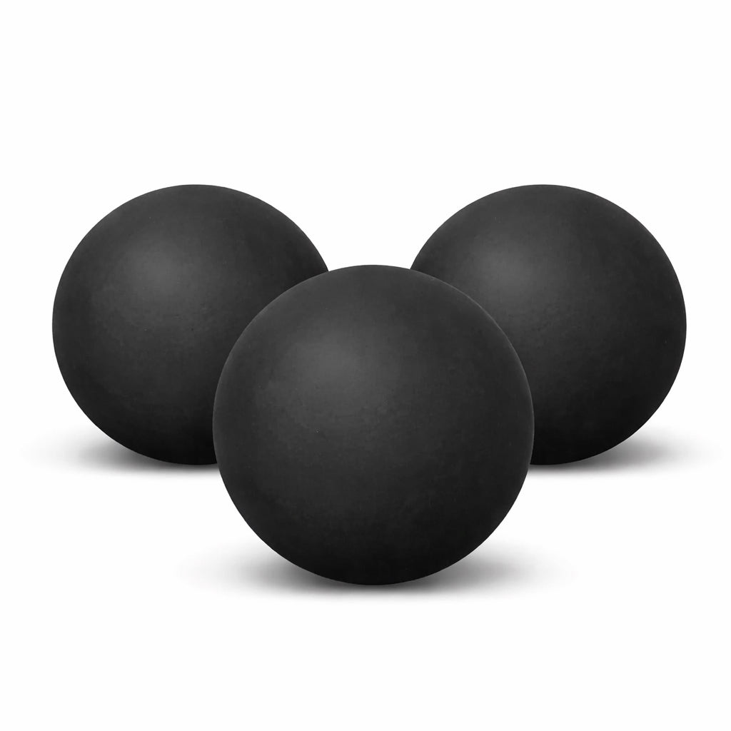 Massage Ball Black - Mini Lacrosse 3 Pack